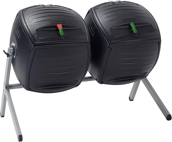 Lifetime 60072 Dual Compost Tumbler Black