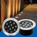 Ground Landscape Lamp - Round Underground Light LED IP67 Waterproof Outdoor Recessed Spot Light LED Beam Spotlight for Garden Yard Construction Lighting(Warm White18W(85-265v))