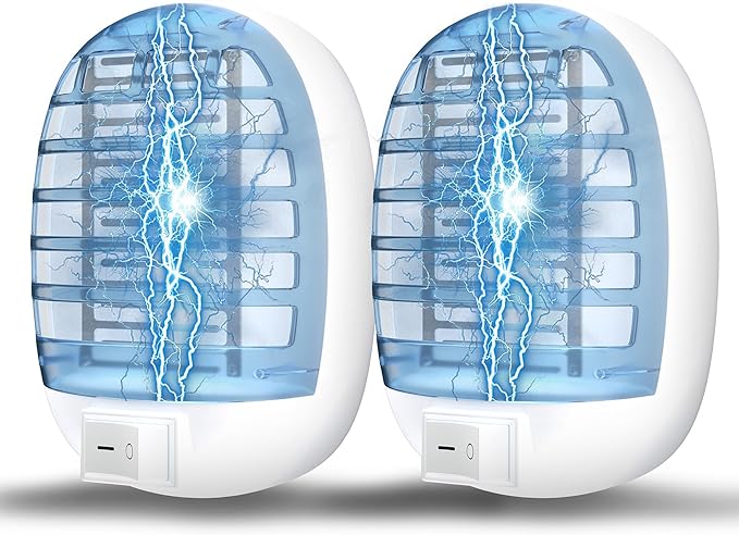 2 Packs Bug Zapper Indoor Fly Traps for Indoors Insect Traps for Home Mosquito Killer for Kids &amp Pets Home Kitchen Bedroom Baby Room Office-4