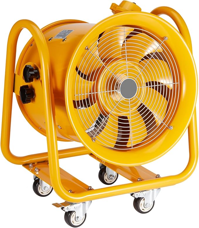 VEVOR Explosion Proof Fan 16 Inch 350W 4240CFM Industrial Portable Ventilator Blower/Exhaust with 9.8ft Light Cord -No Plug