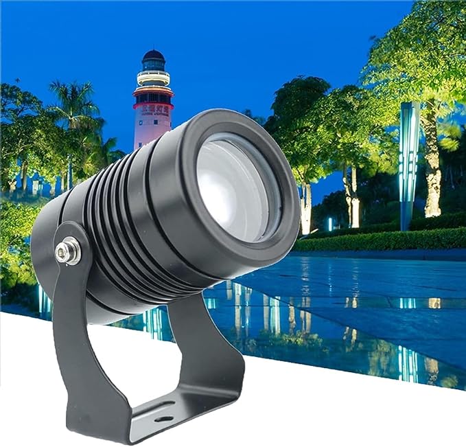 Rotation Spotlight - LED Beam Spotlight IP67 Waterproof Narrow Beam Spot Light Remote Illumination Spotlights for Outdoor Building Lighting Outdoor Building Exterior Wall Projector Lights(Green3w(