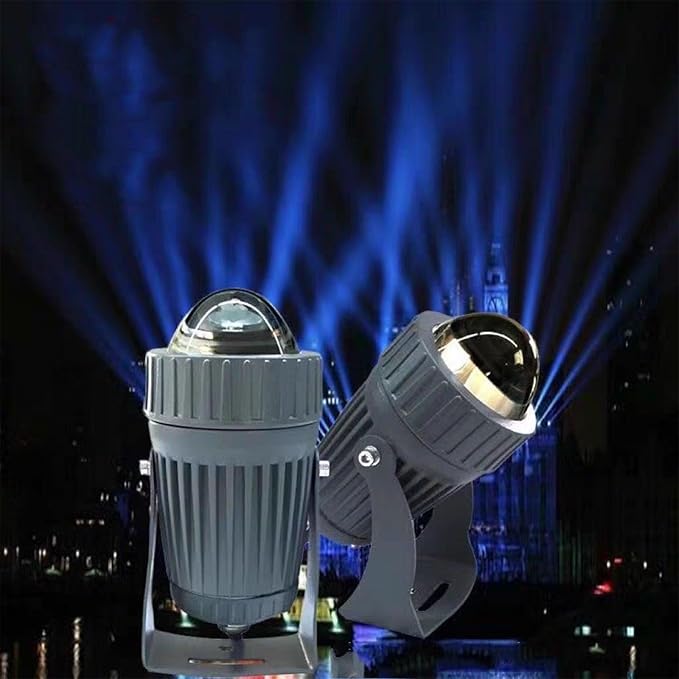 LED Beam Spotlight - Adjustable Beam Angle Lighting 10W Narrow Beam Floodlight Outdoor Rotating Landscape Light IP65 Waterproof Lighting Building Night ScenRed 10W(12V)
