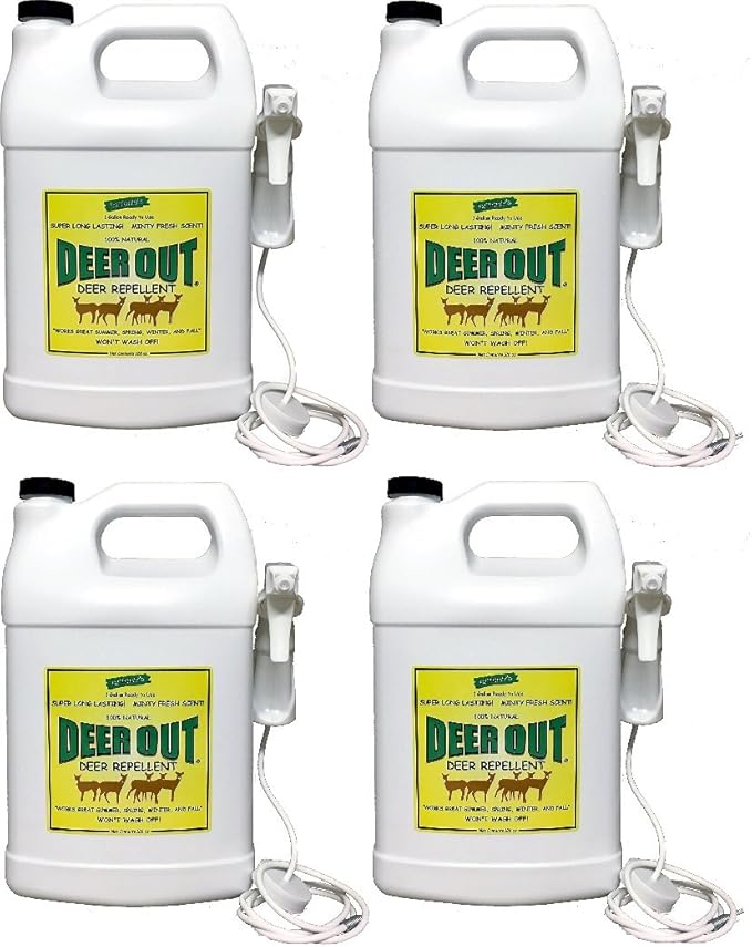 Deer Out 1 Gallon Ready-to-Use Deer Repellent (Pack of 4)