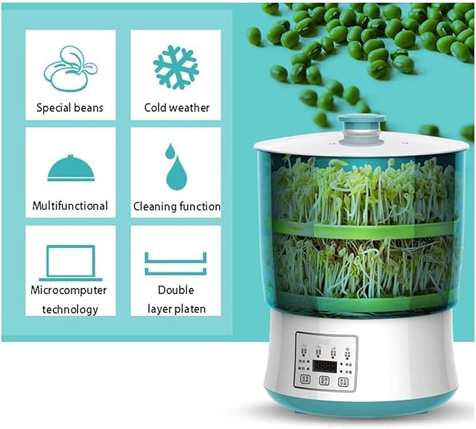 Automatic Sprouter Bean Growing Machine Household Intelligence Seed Sprout Maker Automatic Sprinkler Green Seeds Growing Machine Automatic