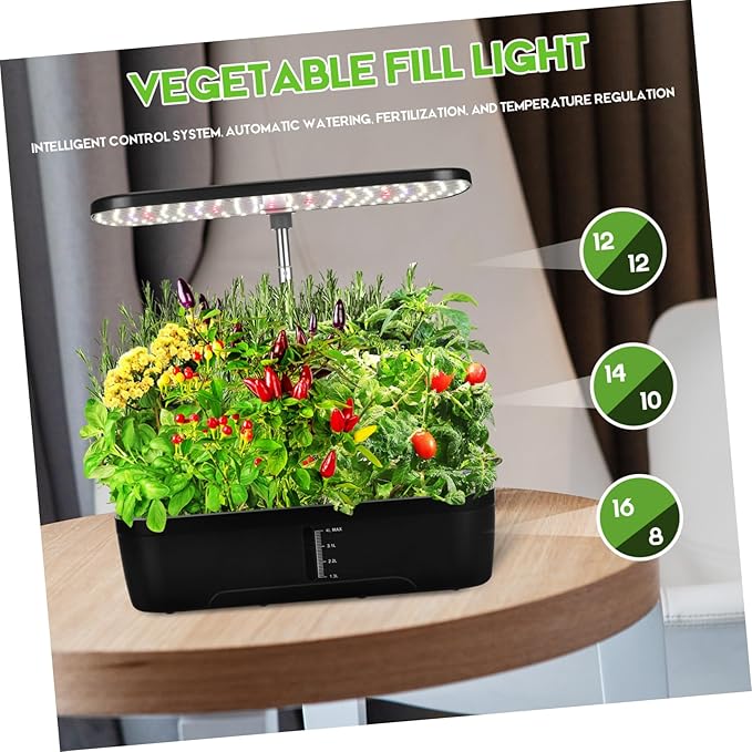 1set Indoor Hydroponics Growing Kit with Led Grow Light Smart Planting Device for Vegetables Space-Saving Design for Indoor Gardening and Spaces