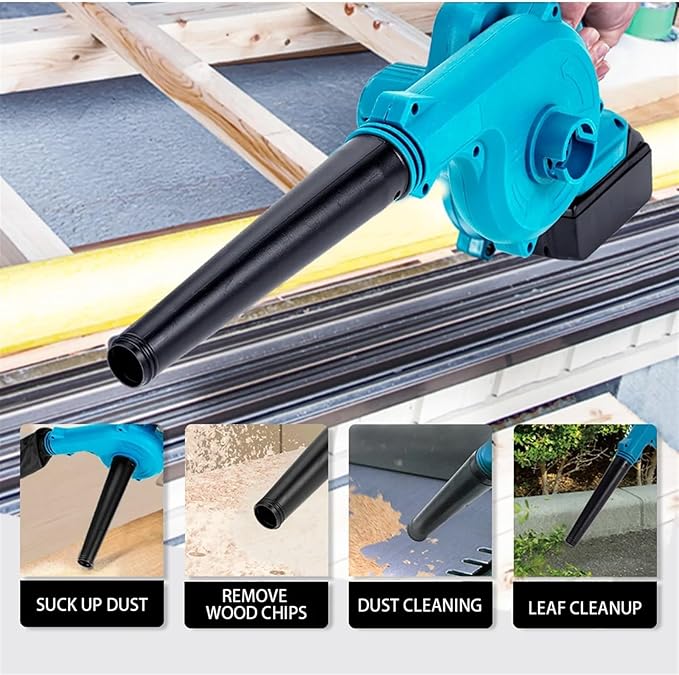 Electric Blower Snow Blower Dust Collector Household Vacuum Cleaner 2In1 Blade Blowing and Suction Cordless Tool