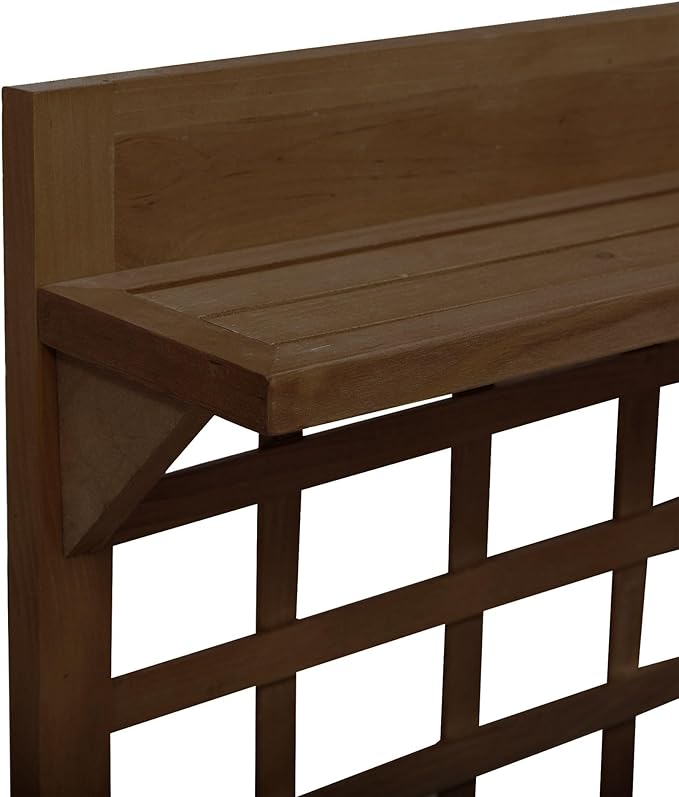5ftx2ft Eco-Friendly Heavy-Duty Premium Durable Sustainable Natural Wooden Elevated Garden Bed with Wheels Trellis Storage Shelf Dark Brown