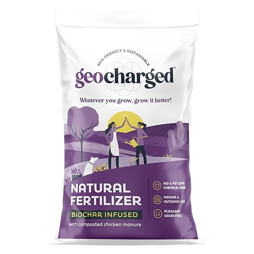 Organic Fertilizer Biochar Activated with Chicken Manure Indoor Outdoor Plant Food Kid and Pet Safe No Odor for Soil Flowers Potted Plants Raised Beds Vegetable Garden Compost 10 lb