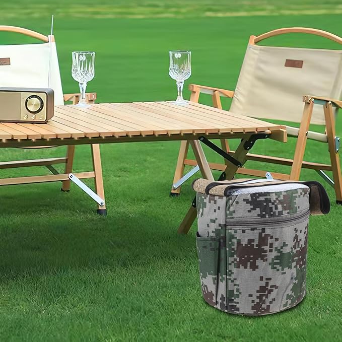 UPKOCH Portable Outdoor Gardening Stool with 25cm Height and Storage Pocket Lightweight Small Foam Work Seat for Farming Camping and Field Tasks Random Style