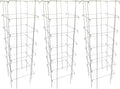 Happy Trees Large Heavy Duty Tomato Cages - Support Trellis for Climbing Vegetables and Plants - 18 x 18 x 58 - Thick Gauge Galvanized Steel Collapsible Easy Storage 3-Pack Made in USA
