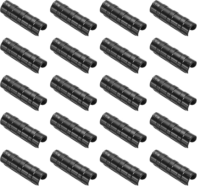 PATIKIL Greenhouse Clamp 50 Pack Plastic Garden Buildings Tube Clips Hoop for 0.9 22mm Pipe Greenhouse Film Frame Sunshade Net Black