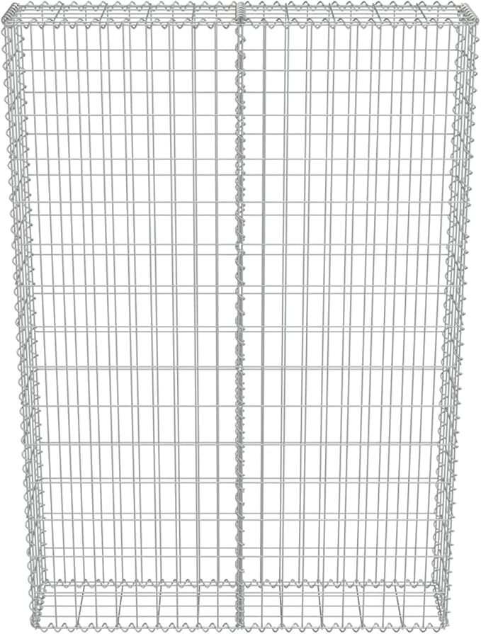 Gabion Basket Galvanized Steel Garden Planter 39.4x7.87x59 Inches Gabion Cage for Raised Bed Fence Patio Vegetables Flowers Herbs