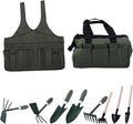 9 Piece Garden Tools Set Gardening Hand Tool with Storage Bag Shovel Multifunctional Garden Weeding Tools Gift for Home Lawn Farm Planting Landscaping Women Men