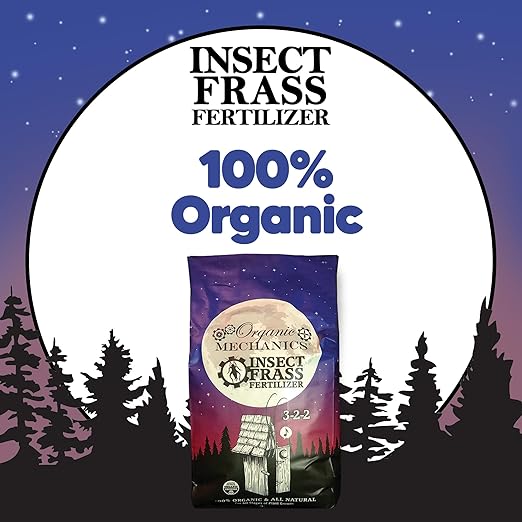 Organic Mechanics 3-2-2 Insect Frass Fertilizer 2 Pounds - Works for All Stages of Plant Growth for Houseplants Flowers Tropical Trees Succulents &amp More - Eco-Friendly