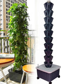 Plant Hydroponic GrowingIndoor Smart Garden KitHydroponics Growing Indoor Garden Vertical Garden Planter for Gardening LoverGrey-10floors