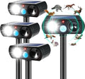4Pack Feral Cat Repellent Outdoor Solar Ultrasonic Animal Repellent with Motion Detection and Flash LightStray Cat Deterrent Outdoor Keep Squirrel Raccoon Rabbit Away from Yard Garden Lawn