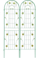 4 Pack Metal Garden Trellis 71 x 19.7 Rustproof Garden Arch Trellis for Climbing Plants Outdoor FlowerVegetablesVinesCucumbers (Green)