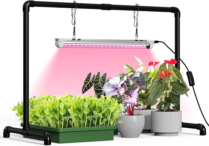 Bstrip Grow Light Stand 1.3ft 18W Grow Light for Indoor Growing Full Spectrum LED Plant Light for Seed Starting Height Adjustable 27.0 L x 13.0 W x 19.1 H