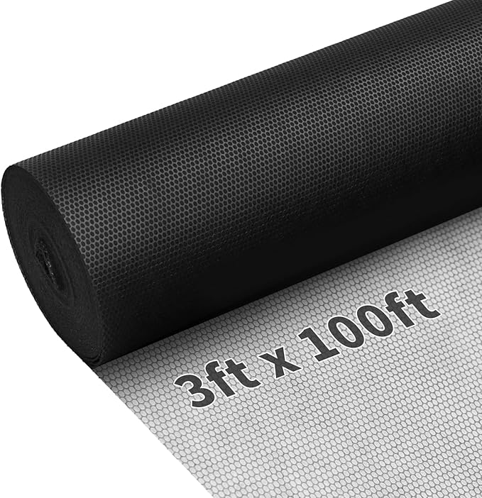 3x100ft Non-Woven Weed Barrier Landscape Fabric 5.8oz Heavy-Duty Garden Ground Cover White Weed Control Mat Weed Blocker Mats Easy Setup for Yard Garden Bed Orchard Farm Fruit Trees