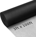 3x100ft Non-Woven Weed Barrier Landscape Fabric 5.8oz Heavy-Duty Garden Ground Cover White Weed Control Mat Weed Blocker Mats Easy Setup for Yard Garden Bed Orchard Farm Fruit Trees