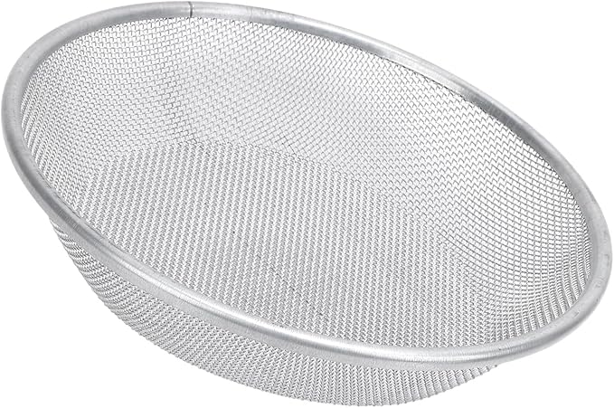 Stainless Steel Soil Sifter for Gardening 50kg Bearing Compost Sifter Dirt Sifter for Gardening Garden Sifter Garden Soil Sifter with Gloves for Gardening (2mm / 0.08in Hole)