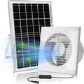 Solar Powered Exhaust Fan 15W Solar Panel + 6 Ventilation Vent Fan for Outside Greenhouse Chicken Coop Shed Pet House