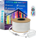 32.8ft RGB Neon Rope Light with Remote - Dimmable Waterproof LED Strip Lights for Indoor &amp Outdoor Premium Expandable Lighting to Create Vibrant Atmosphere in Bedroom KTV Bar Decor - ETL Certif