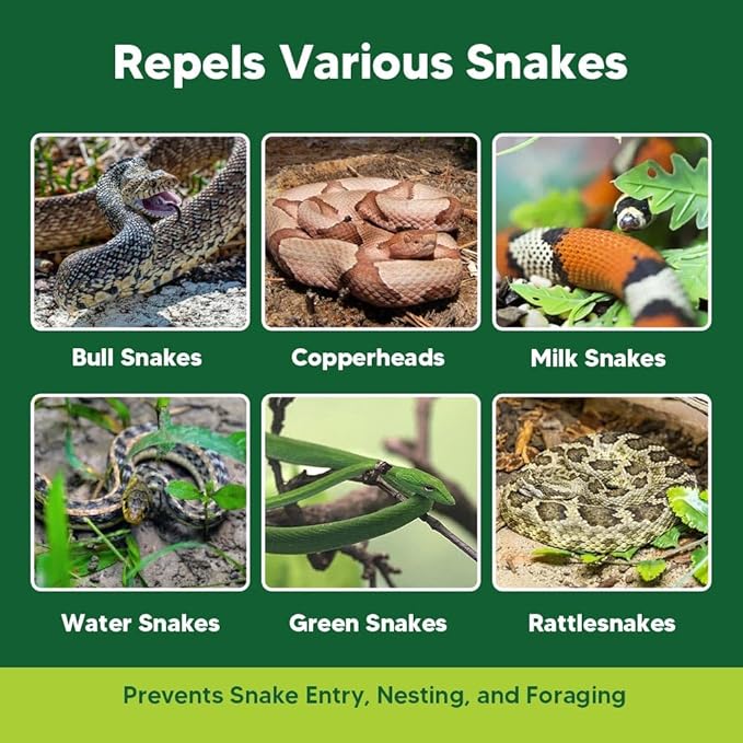 Snake Repellent for Yard Snake Deterrent Outdoor Snake Away Repellent for Garden/Lawn Backyard Snake Repellent Covers 120 Sq Ft Lasts Up to 60 Days 8Packs