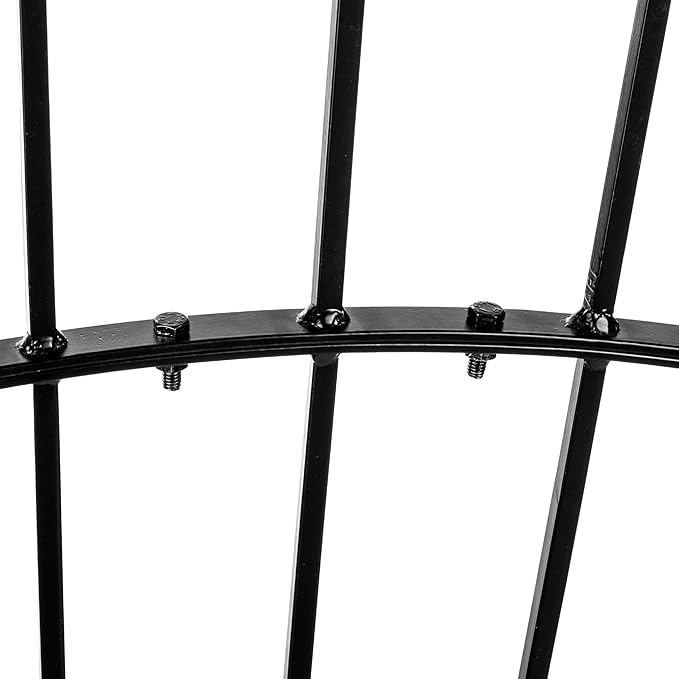 H Potter Metal Garden Trellis for Climbing Plants Black Finish Fan Design Wrought Iron