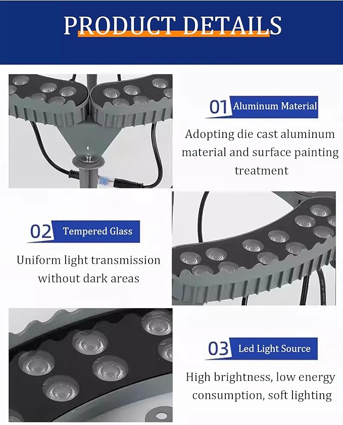 Palm Tree Lights Die‑cast Aluminum LED Tree Hugger Lights Outdoor for Villa Garden Landscape Lighting.Excluding Transformer(Green5 lamp Heads)