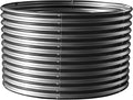 Land Guard 4×4×3ft Galvanized Raised Garden Bed Kit Round Galvanized Planter Raised Garden Boxes Outdoor Large Metal Raised Garden Beds for Vegetables Grey