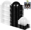 30 Pcs Air Layering Pods Reusable Half Black Half Transparent Grafting Balls Air Layering Propagation Kit for Plant Rooting Medium Size Rooting Box for Fast Propagation