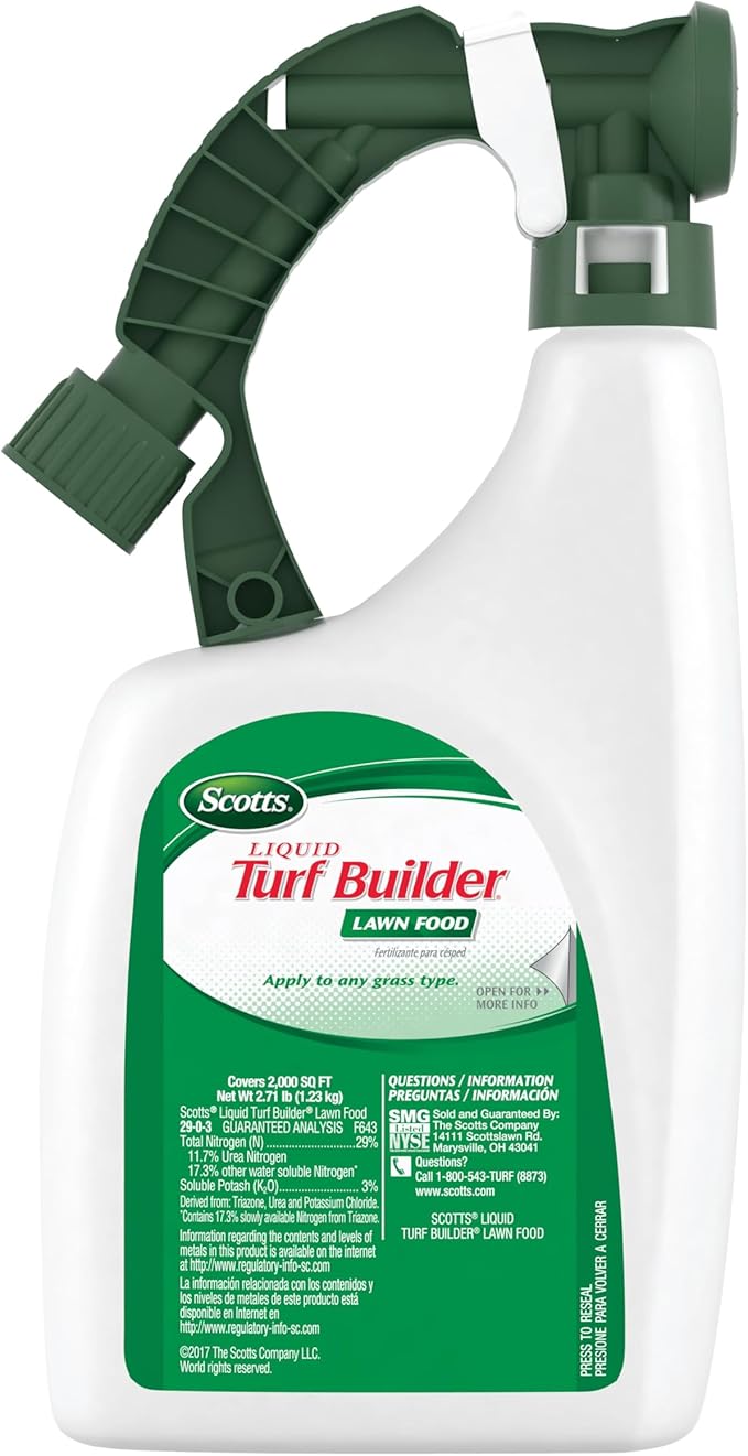 Scotts Liquid Lawn Care Bundle with Turf Builder Lawn Food Turf Builder with Plus 2 Weed Control and Green Max Lawn Food