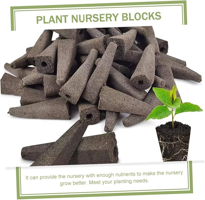 BESPORTBLE 100pcs Indoor Plants Soil Blocks Potting Soil Blocks for Transplantation