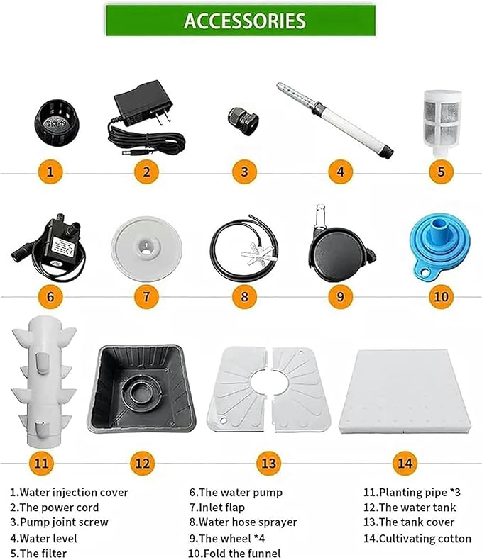 Hydroponic Tower Hydroponic Growth System Vertical Plants Hydroponic Smart Interior Garden Garden Interior Gardening System for Family Kitchen Gardening