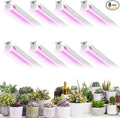 8 Pack LED Grow Light 2FT Upgrade 192W(8×24W) High Intensity Full Spectrum Indoor Grow Lights with High PPFD Value T8 Grow Lights for Indoor Plants Seed Starting Succulent Vegetables