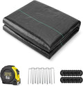3ft*100ft Weed Barrier Fabric Heavy Duty Set - Landscape Fabric with 10 U-Shaped Pegs &amp 10 Gaskets Landscaping Premium Weed Blocker Cloth Geotextile for Garden Beds Commercial Driveway Fabrics