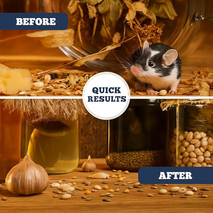 Moen's Critter Crumbs Mouse &amp Rodent Repellent – Peppermint Oil Indoor &amp Outdoor Deterrent for Mice RatsRabbits Squirrels &amp Deer – Safe for Pets &amp Family-Super pest Power-½ Gallon
