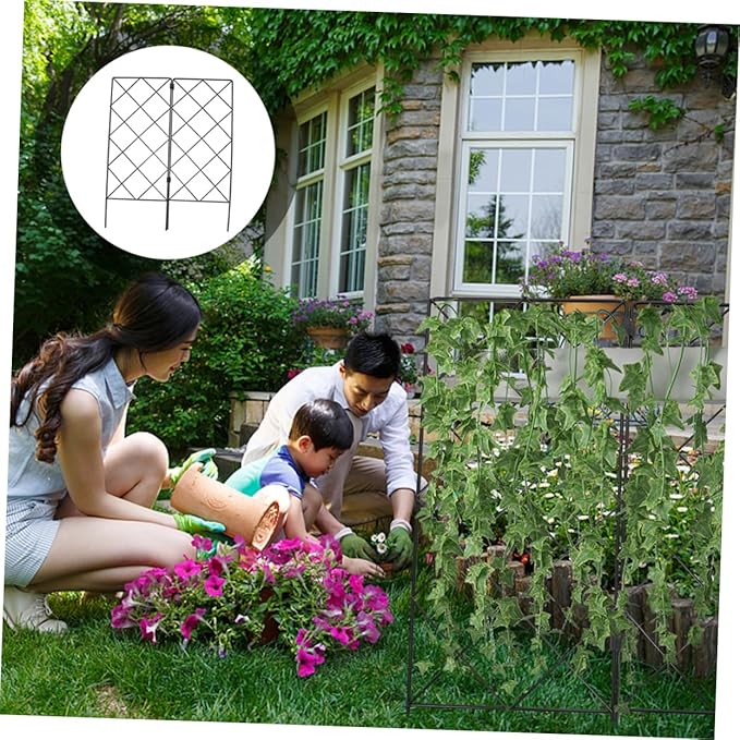 SUPVOX 2pcs Garden Trellis Support Bracket for Climbing Plants Gardening Supplies Plant Pole Rack Outdoor Indoor Raspberry Trellis