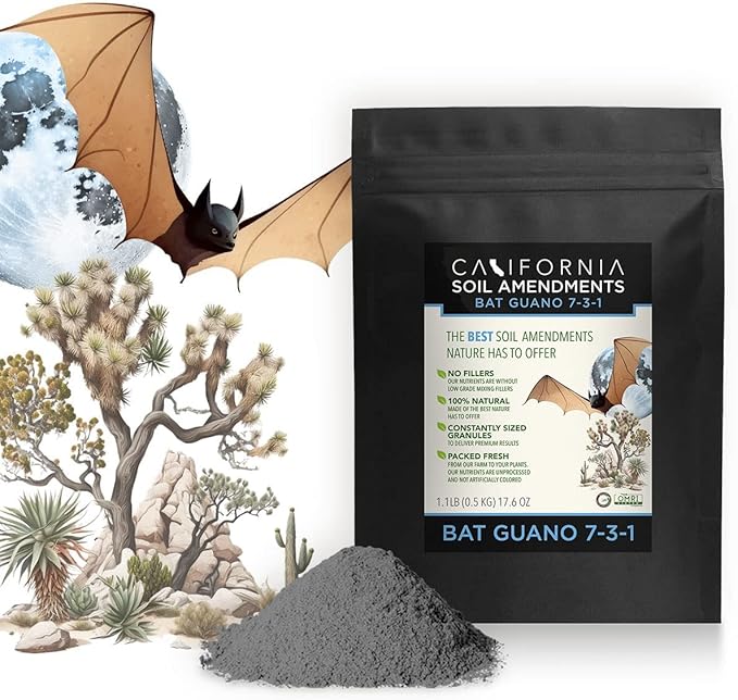 The Bud Grower | California Hot Soil Premium Soil Amendment Bundle | (x5) 6 lbs of Fine Powder 100% Bat Guano Bone Meal Blood Meal Kelp Meal &amp Oyster Shell Flour |Grow Tent Kit's &amp Supplies