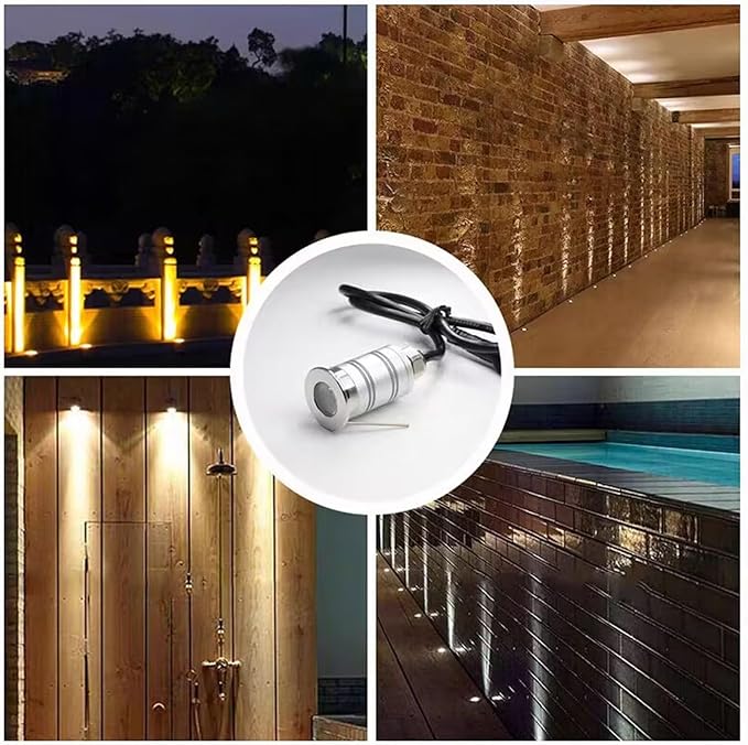 2/4PCS Spotlight Led Beam Light - Led Spot Lights Mini 15° Narrow Beam Angle Spotlight 12V-24V DC IP67 Waterproof Underground Outdoor Landscape Lighting for4pcs Warm Light 3000k-24V