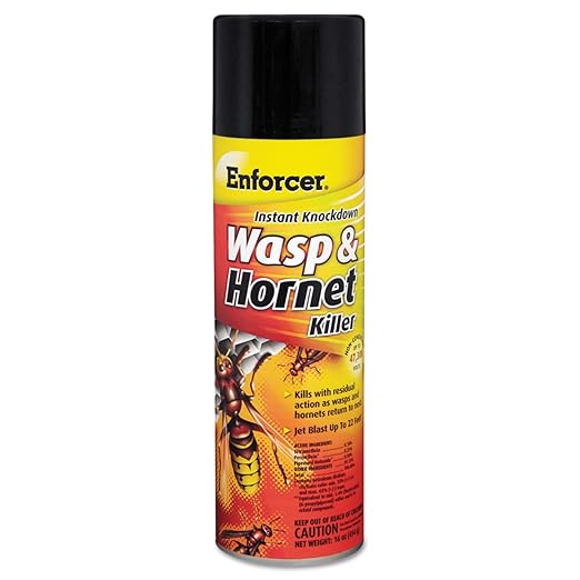 Enforcer Instant Knockdown Wasp and Hornet Killer Spray - 16oz (Case of 12) EWHIK16 - Kills with Residual Action as Wasps and Hornets Ruturn to Nest