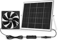 7.1 Large Solar Greenhouse Fan 25W Solar Powered Vent Exhaust and Intake Chicken Coop Fan Outdoor Waterproof 16.5 ft Cord Strong Airflow for Shed Doghouse Cabin Ventilation Air Circulation