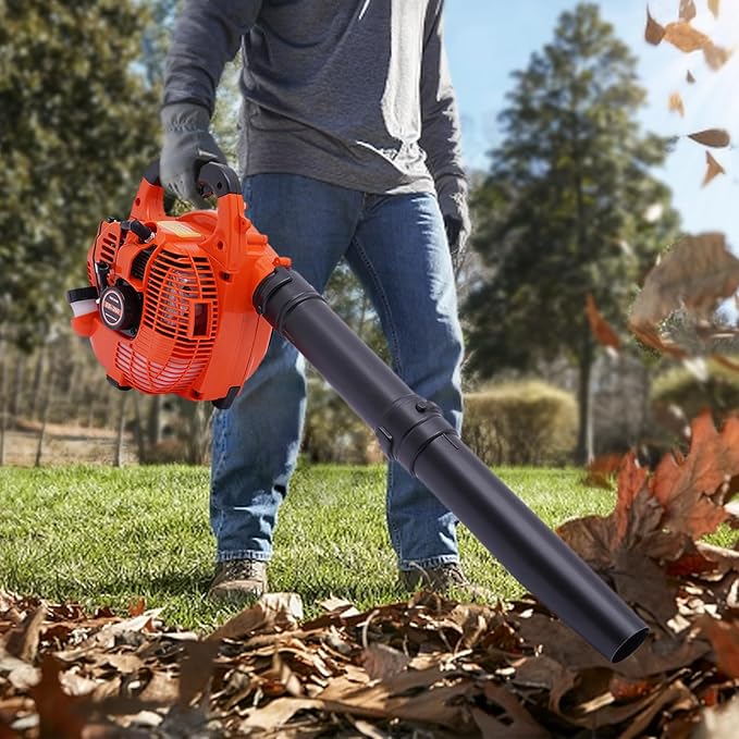Leaf Blower Gas Powered Lawn Blower Gasoline Powered 468cfm Lightweight Handheld Blower 25.4CC 2-Stroke Single Cylinder Air-Cooling Gas Blowers for Lawn Care