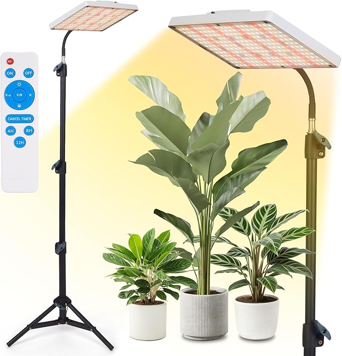 Plant Grow Light indoor264 LEDs Full Spectrum Plant Light with Adjustable Tripod Stand with Remote Control and Auto On/Off Timer FunctionGrow Lamp for Indoor Plants Greenhouse Veg Bloom Hydroponic