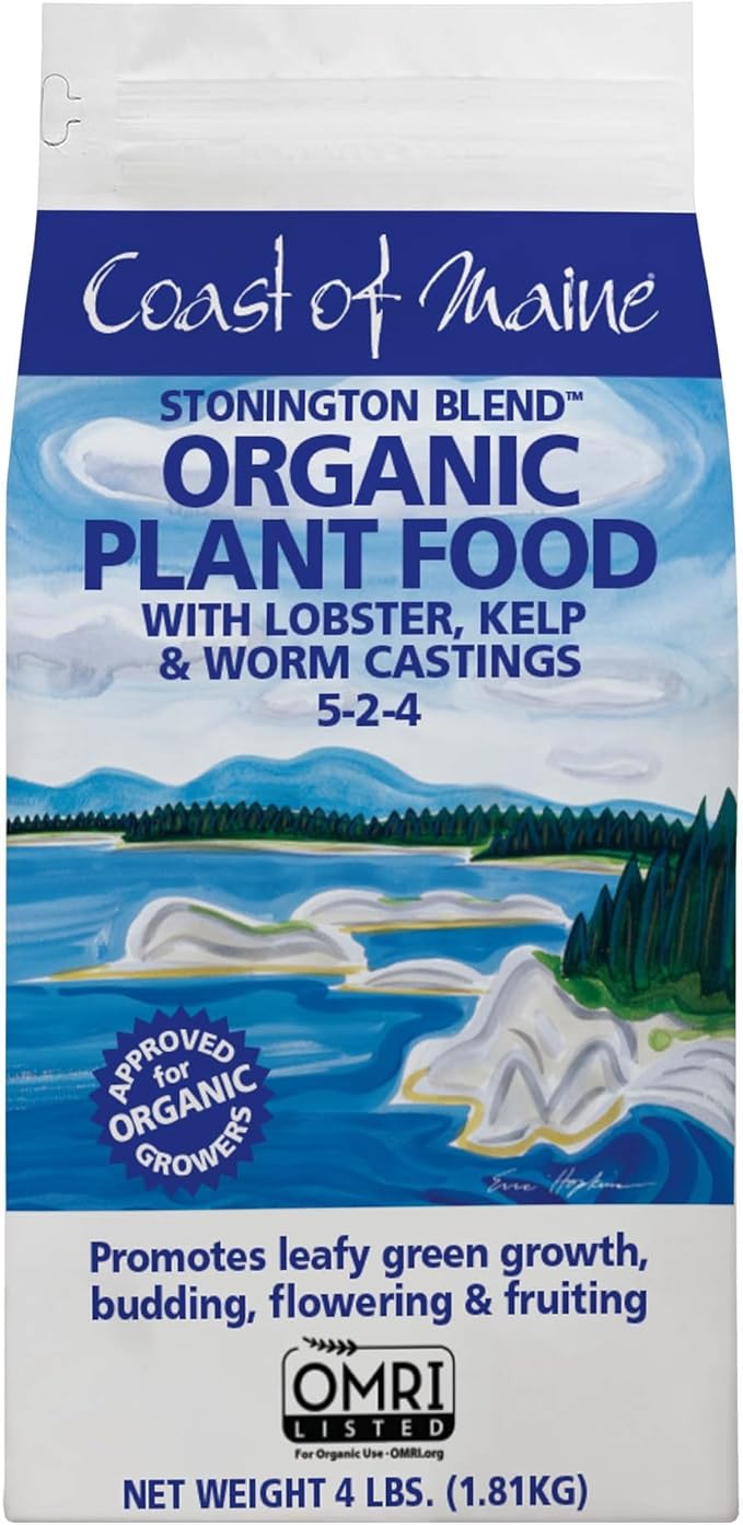 Coast of Maine (4lb) Stonington Blend Organic Plant Food with Lobster Kelp and Worm Castings - OMRI Listed