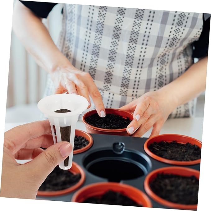 KESYOO Hydroponic Growing Baskets Set for Indoor Plants 24-Piece Plant Containers with Humidity Dome for Seedling and Mushroom Cultivation