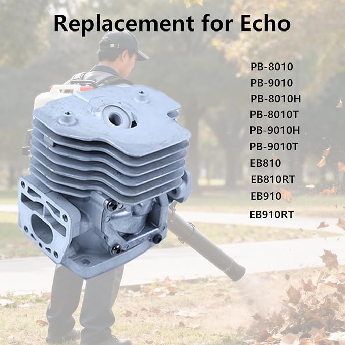 P100006300 Cylinder Piston Kit for Echo PB-8010H PB-8010T PB-9010T PB-9010H for Shindaiwa EB810 EB810RT EB910 EB910RT Backpack Blowers with Gasket Replace P100012460 P100008020 P100008021