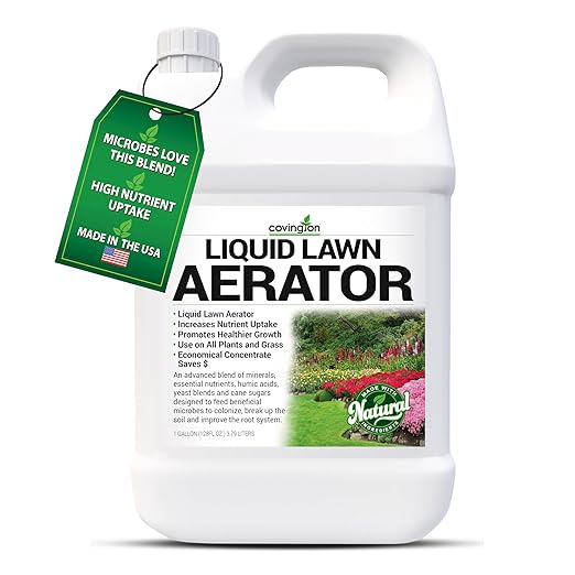 Covington Liquid Lawn Aerator (1 Gallon) – Soil Conditioner &amp Softener for Lawns &amp Gardens – Loosens Clay &amp Compacted Soil for Better Water &amp Nutrient Absorption – Liquid Aeration Conc