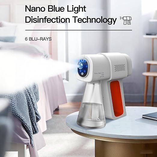 Handheld Induction Nano Fogger MachineSanitizer Spray Machine Electrostatic Sprayer Electrostatic Atomizer SprayerCordless Nano Steam for Home Office Garden use